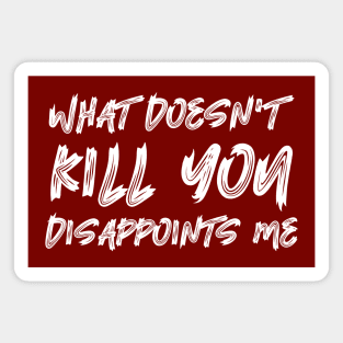 What Doesn't Kill You Disappoints Me Magnet